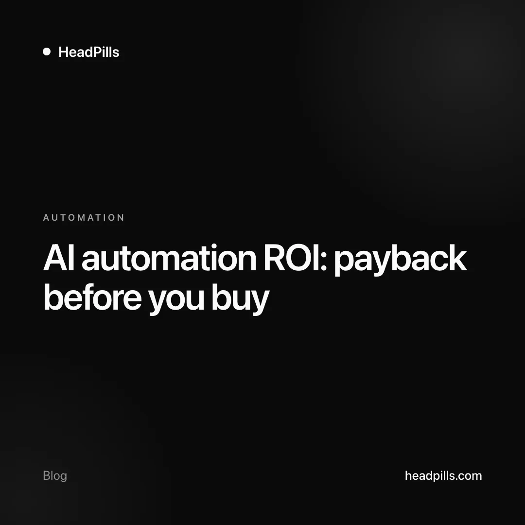 AI automation ROI: how to calculate payback before you buy